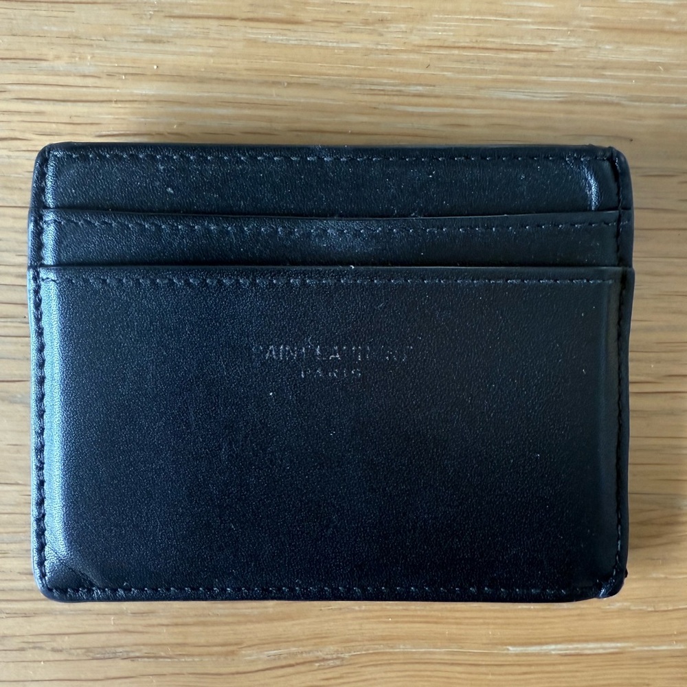 Saint Laurent Black Leather Wallet